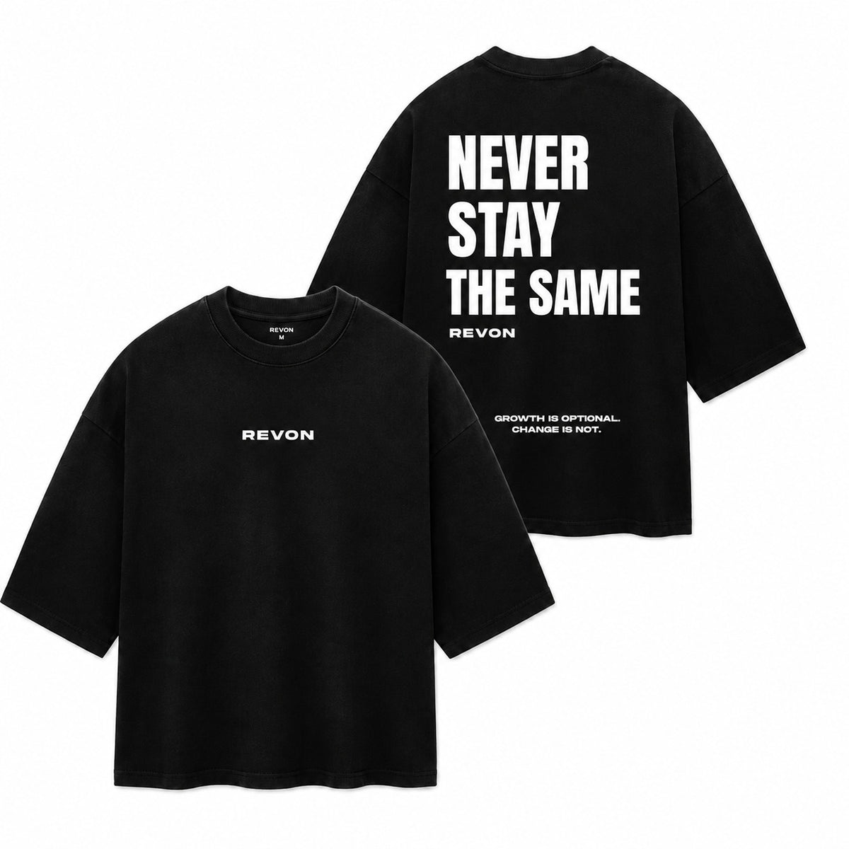Legacy Oversized T-shirt in black, front and back