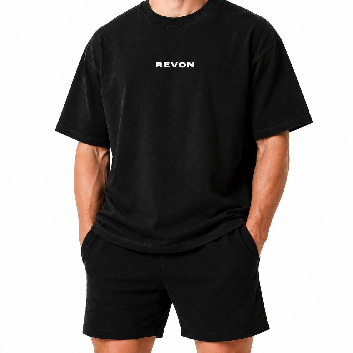 Close on the black Legacy Tee chest logo