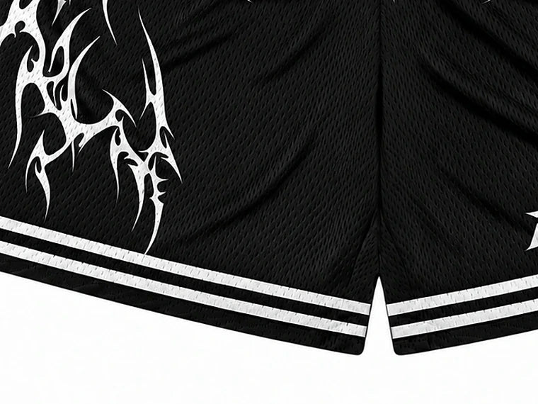 Taped hem, open mesh