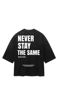 REVON black oversized heavyweight T-shirt back graphic